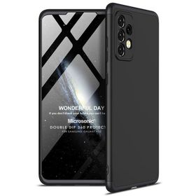 Microsonic Samsung Galaxy A52 Double Dip 360 Protective Siyah Kılıf