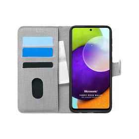Microsonic Samsung Galaxy A52 Fabric Book Wallet Kırmızı Kılıf
