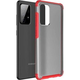 Microsonic Samsung Galaxy A52 Frosted Frame Kırmızı Kılıf