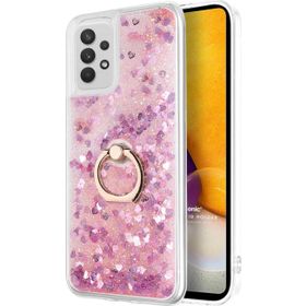 Microsonic Samsung Galaxy A52 Glitter Liquid Holder Pembe Kılıf