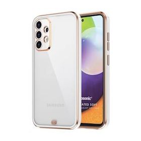 Microsonic Samsung Galaxy A52 Laser Plated Soft Beyaz Kılıf