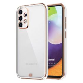 Microsonic Samsung Galaxy A52 Laser Plated Soft Beyaz Kılıf