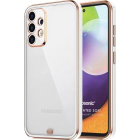 Microsonic Samsung Galaxy A52 Laser Plated Soft Beyaz Kılıf