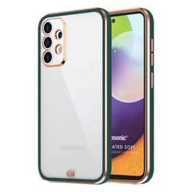 Microsonic Samsung Galaxy A52 Laser Plated Soft Koyu Yeşil Kılıf