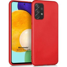 Microsonic Samsung Galaxy A52 Matte Silicone Kırmızı Kılıf
