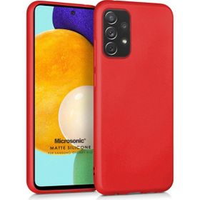 Microsonic Samsung Galaxy A52 Matte Silicone Kırmızı Kılıf