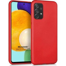 Microsonic Samsung Galaxy A52 Matte Silicone Kırmızı Kılıf