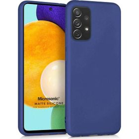 Microsonic Samsung Galaxy A52 Matte Silicone Lacivert Kılıf