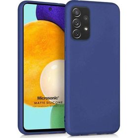 Microsonic Samsung Galaxy A52 Matte Silicone Lacivert Kılıf