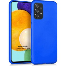 Microsonic Samsung Galaxy A52 Matte Silicone Mavi Kılıf
