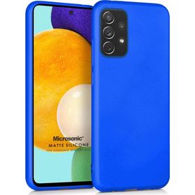 Microsonic Samsung Galaxy A52 Matte Silicone Mavi Kılıf