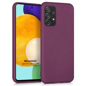 Microsonic Samsung Galaxy A52 Matte Silicone Mor Kılıf