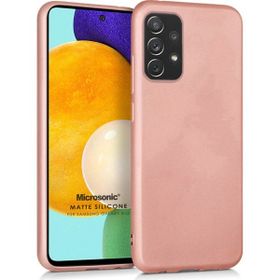 Microsonic Samsung Galaxy A52 Matte Silicone Rose Gold Kılıf