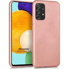 Microsonic Samsung Galaxy A52 Matte Silicone Rose Gold Kılıf