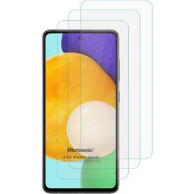 Microsonic Samsung Galaxy A52 Screen Protector Nano Glass 3 Adet Cam Ekran Koruyucu