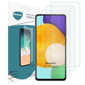 Microsonic Samsung Galaxy A52 Screen Protector Nano Glass 3 Adet Cam Ekran Koruyucu