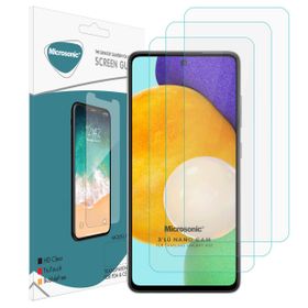 Microsonic Samsung Galaxy A52 Screen Protector Nano Glass 3 Adet Cam Ekran Koruyucu