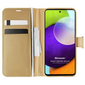 Microsonic Samsung Galaxy A52S Delux Leather Wallet Siyah Kılıf