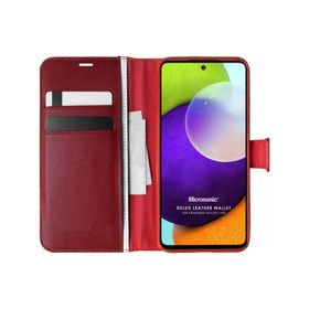 Microsonic Samsung Galaxy A52S Delux Leather Wallet Siyah Kılıf