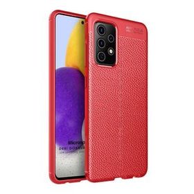 Microsonic Samsung Galaxy A52S Deri Dokulu Silikon Kırmızı Kılıf