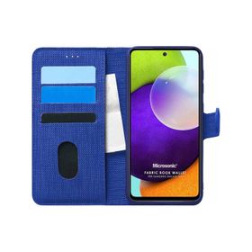 Microsonic Samsung Galaxy A52S Fabric Book Wallet Mor Kılıf