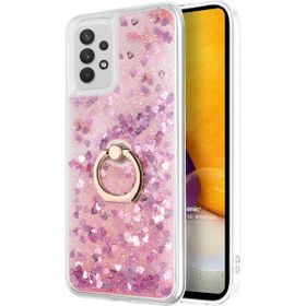 Microsonic Samsung Galaxy A52S Glitter Liquid Holder Pembe Kılıf