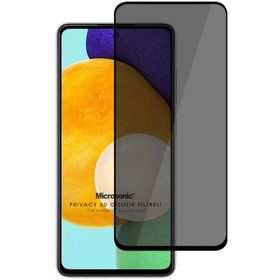 Microsonic Samsung Galaxy A52S Privacy 5D Gizlilik Filtreli Siyah Cam Ekran Koruyucu
