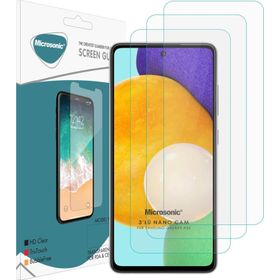 Microsonic Samsung Galaxy A52S Screen Protector Nano Glass 3 Adet Cam Ekran Koruyucu