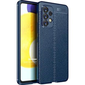 Microsonic Samsung Galaxy A53 5G Deri Dokulu Silikon Lacivert Kılıf