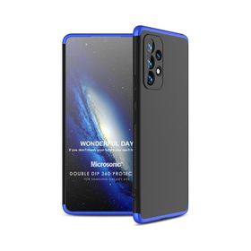 Microsonic Samsung Galaxy A53 5G Dip 360 Mavi Siyah Kılıf