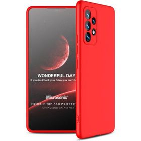 Microsonic Samsung Galaxy A53 5G Double Dip 360 Protective Kırmızı Kılıf