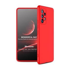 Microsonic Samsung Galaxy A53 5G Double Dip 360 Protective Kırmızı Kılıf
