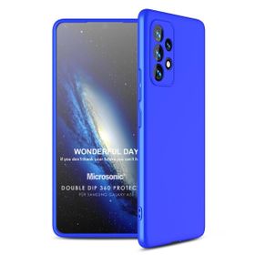 Microsonic Samsung Galaxy A53 5G Double Dip 360 Protective Mavi Kılıf