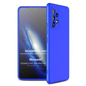 Microsonic Samsung Galaxy A53 5G Double Dip 360 Protective Mavi Kılıf