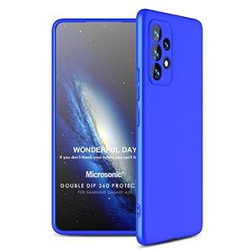 Microsonic Samsung Galaxy A53 5G Double Dip 360 Protective Mavi Kılıf