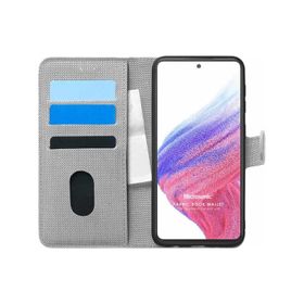 Microsonic Samsung Galaxy A53 5G Fabric Book Wallet Gri Kılıf
