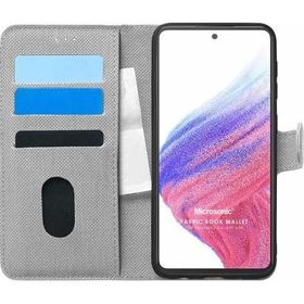 Microsonic Samsung Galaxy A53 5G Fabric Book Wallet Gri Kılıf