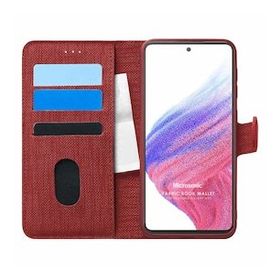 Microsonic Samsung Galaxy A53 5G Fabric Book Wallet Kırmızı Kılıf