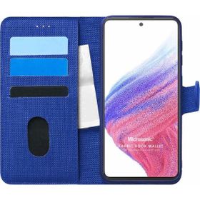 Microsonic Samsung Galaxy A53 5G Fabric Book Wallet Lacivert Kılıf