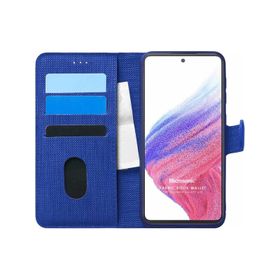 Microsonic Samsung Galaxy A53 5G Fabric Book Wallet Lacivert Kılıf