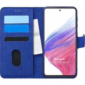 Microsonic Samsung Galaxy A53 5G Fabric Book Wallet Lacivert Kılıf