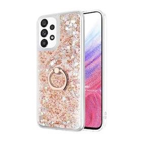 Microsonic Samsung Galaxy A53 5G Glitter Liquid Holder Gold Cep Telefonu Kılıfı