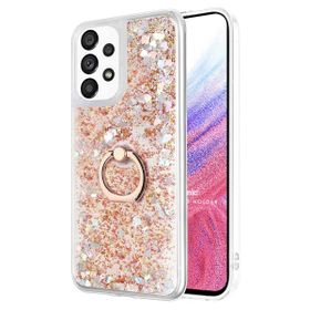 Microsonic Samsung Galaxy A53 5G Glitter Liquid Holder Gold Cep Telefonu Kılıfı