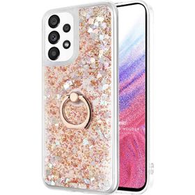Microsonic Samsung Galaxy A53 5G Glitter Liquid Holder Gold Cep Telefonu Kılıfı
