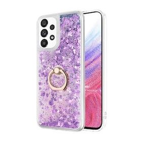 Microsonic Samsung Galaxy A53 5G Glitter Liquid Holder Mor Cep Telefonu Kılıfı