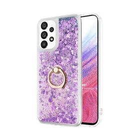Microsonic Samsung Galaxy A53 5G Glitter Liquid Holder Mor Cep Telefonu Kılıfı
