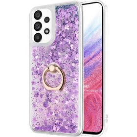 Microsonic Samsung Galaxy A53 5G Glitter Liquid Holder Mor Cep Telefonu Kılıfı