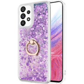 Microsonic Samsung Galaxy A53 5G Glitter Liquid Holder Mor Cep Telefonu Kılıfı