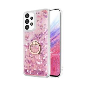 Microsonic Samsung Galaxy A53 5G Glitter Liquid Pembe Kılıf
