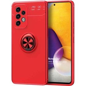 Microsonic Samsung Galaxy A53 5G Kickstand Ring Holder Kırmızı Kılıf